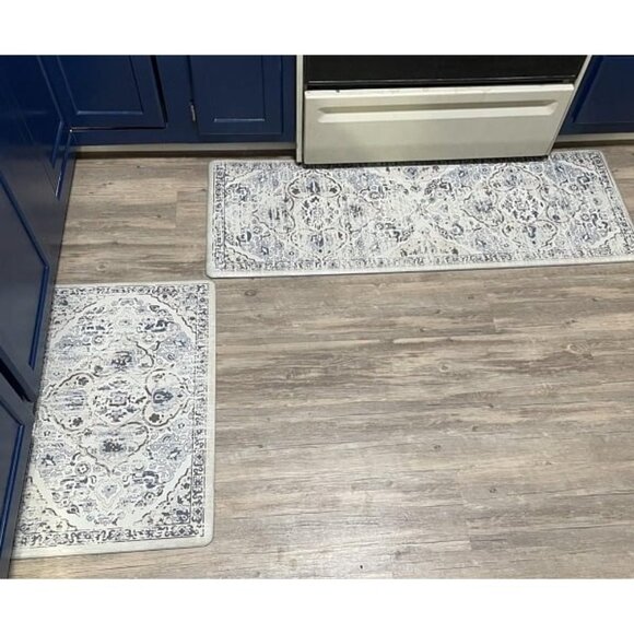 New Kitchen Anti Fatigue Mat Set of 2 Non Skid Waterproof Kitchen Floor Mat - Picture 1 of 2